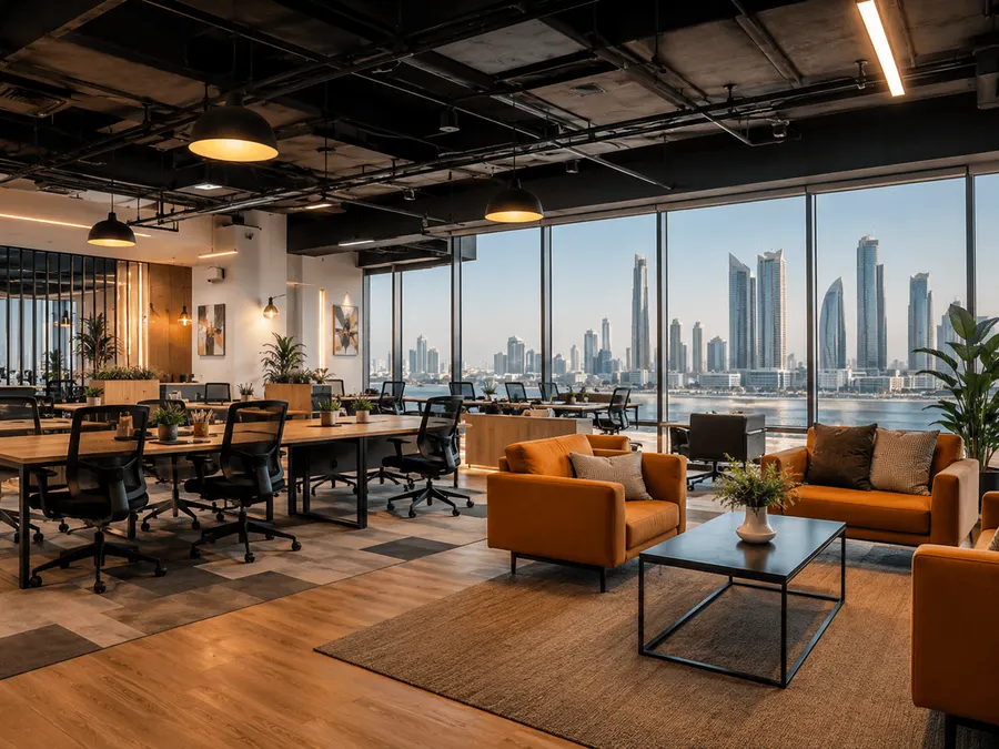 coworking spaces interior at an Abu Dhabi business centre