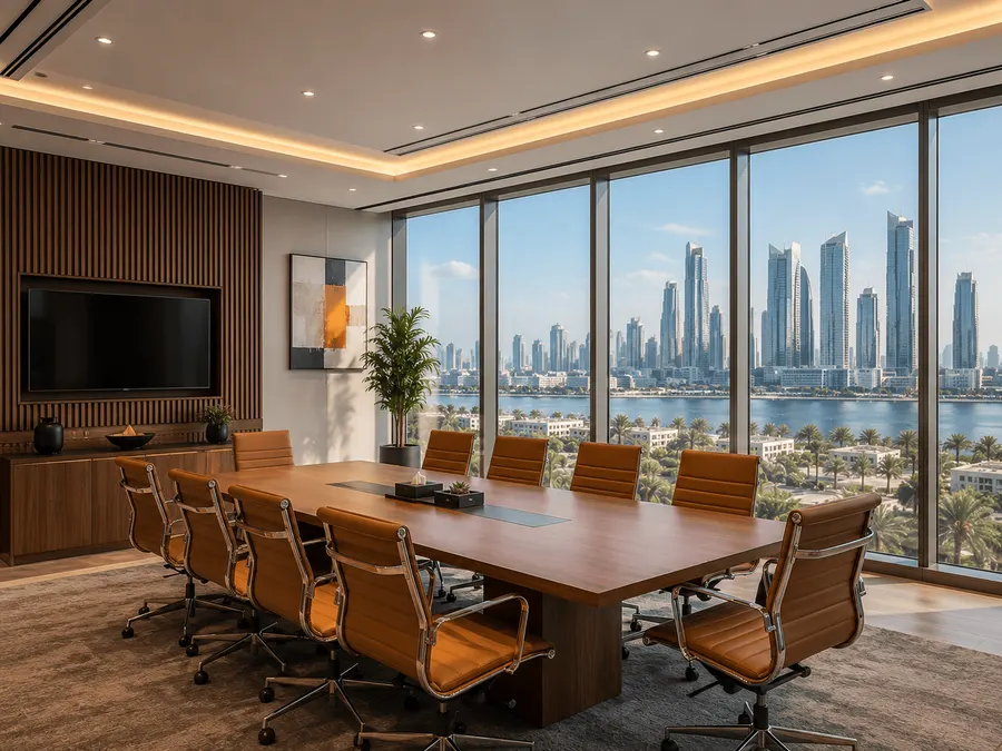meeting rooms interior at an Abu Dhabi business centre