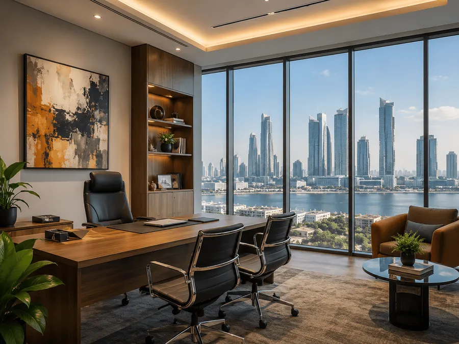 private offices interior at an Abu Dhabi business centre
